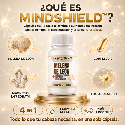 MindShield™ — Melena de León Fortificada 4 en 1