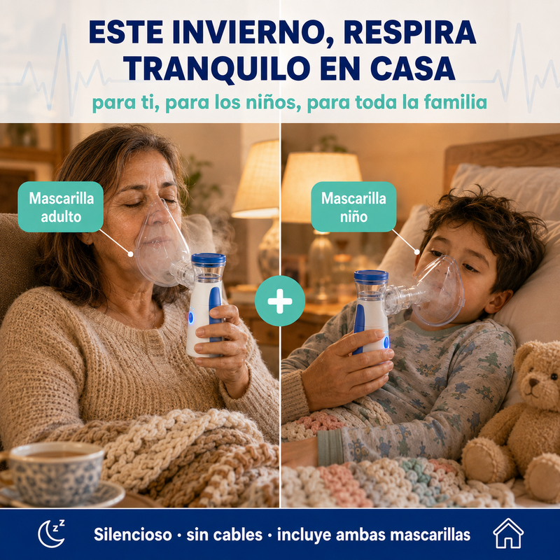 VitalKit™ — Tensiómetro Digital con Nebulizador Portátil + Oxímetro de Regalo