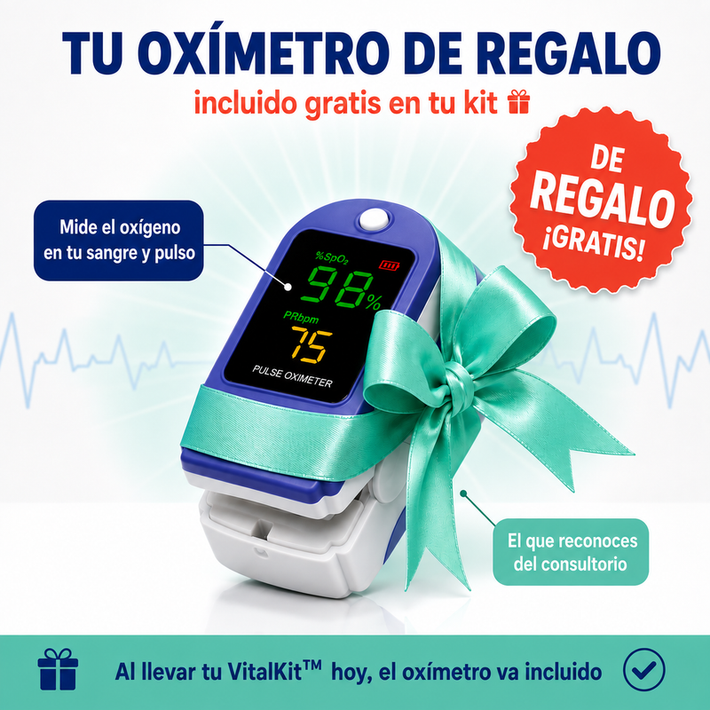 VitalKit™ — Tensiómetro Digital con Nebulizador Portátil + Oxímetro de Regalo