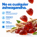 Gomitas rojas de Goli sobre raíces de ashwagandha: extracto KSM-66, adaptógeno, vegana y sin gluten