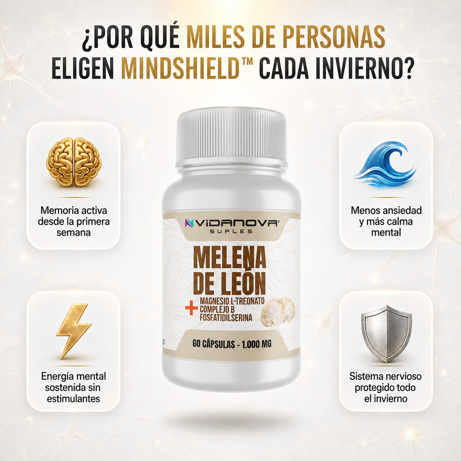 MindShield™ — Melena de León Fortificada 4 en 1