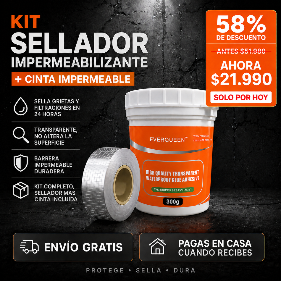 AquaStop™ — Kit Sellador Impermeabilizante Transparente 300g