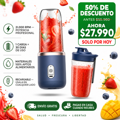 JuiceGo™ — Licuadora Portátil Recargable 400ml