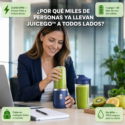 JuiceGo™ — Licuadora Portátil Recargable 400ml