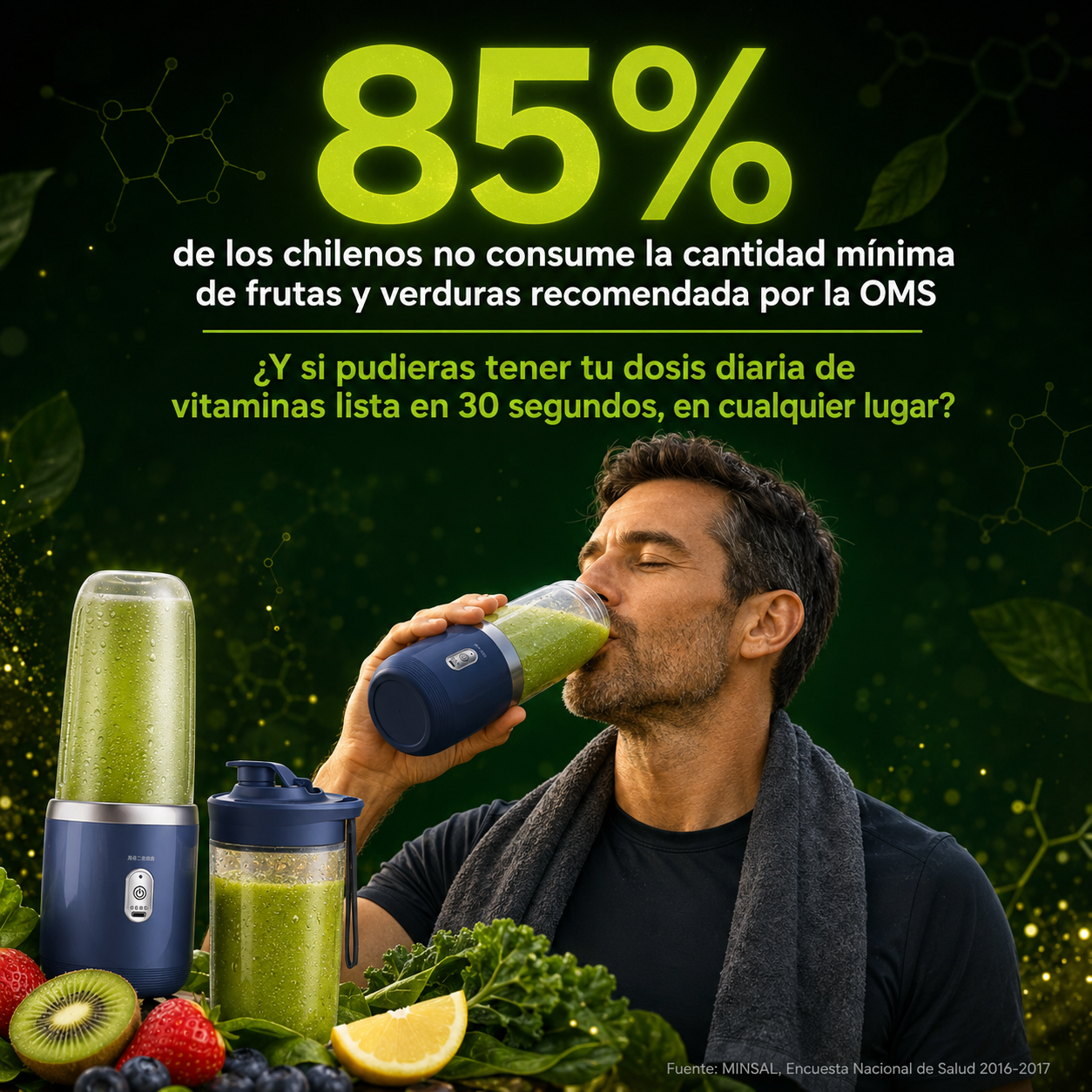 JuiceGo™ — Licuadora Portátil Recargable 400ml