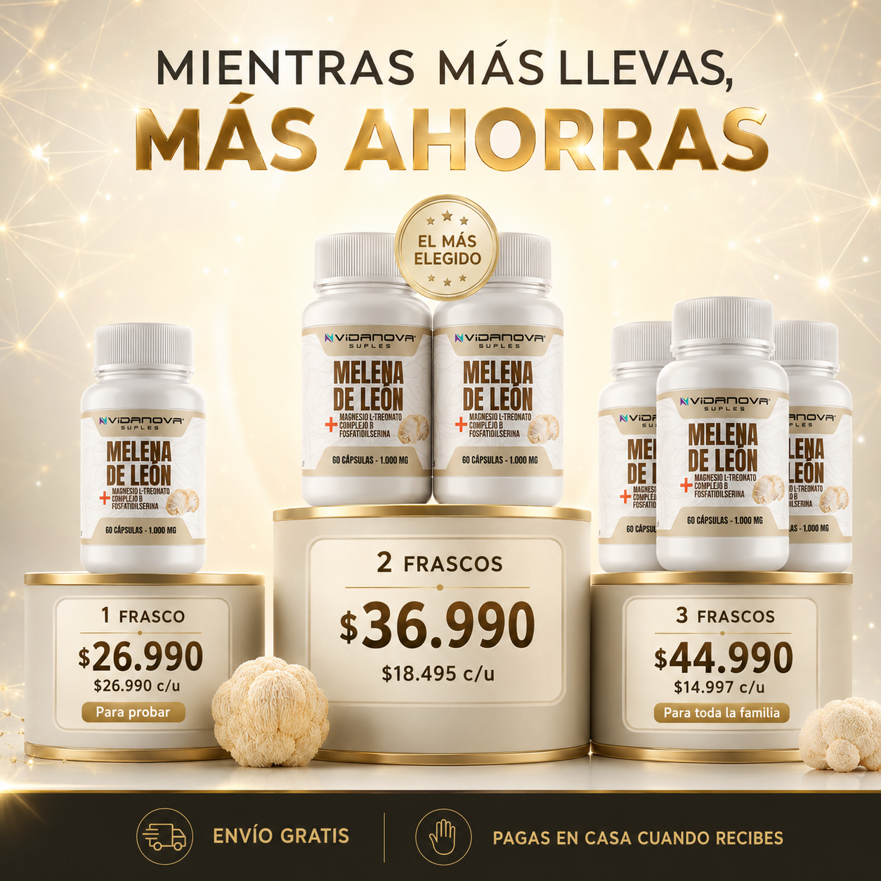 MindShield™ — Melena de León Fortificada 4 en 1