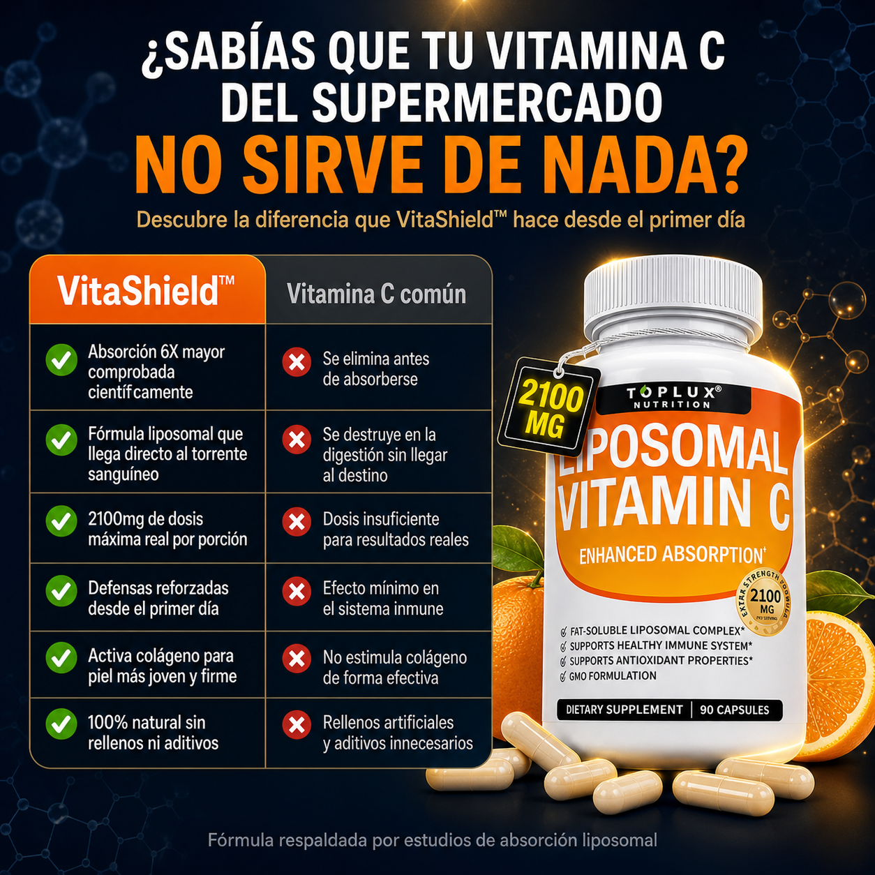 VitaShield™ — Vitamina C Liposomal 2100mg