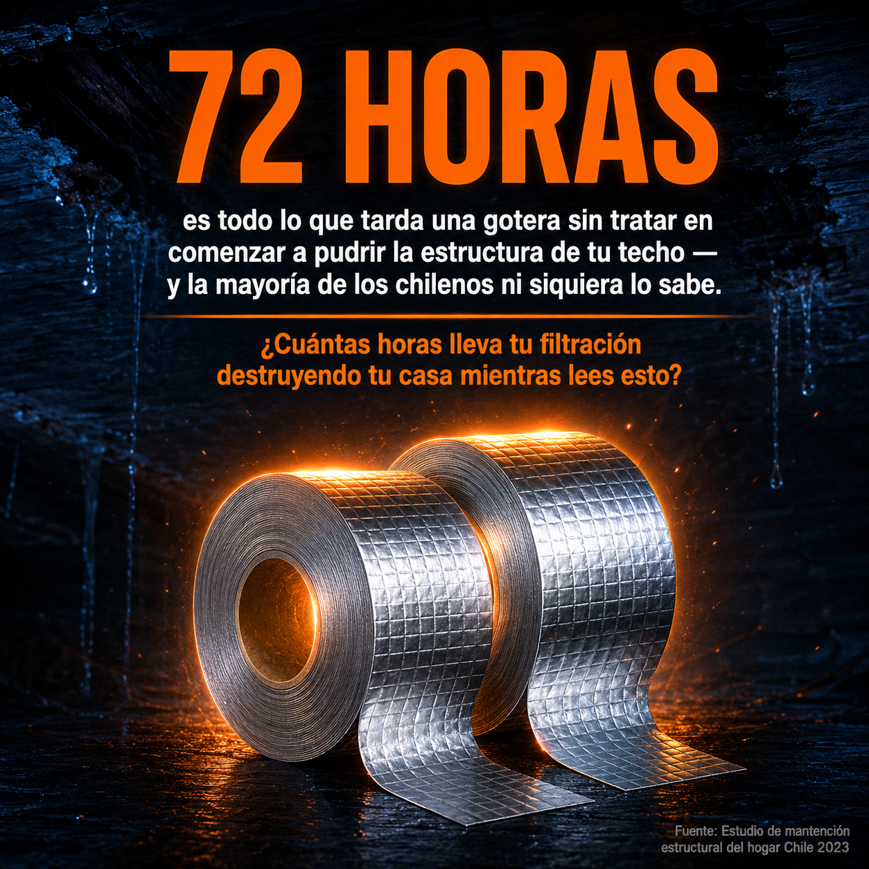 AquaTape™ — Cinta Impermeable Autoadhesiva 5cm x 10m x2 unidades