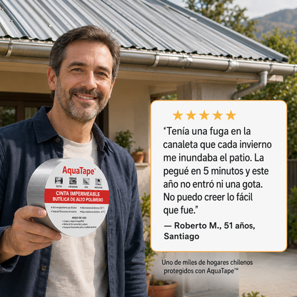 AquaTape™ — Cinta Impermeable Autoadhesiva 5cm x 10m x2 unidades