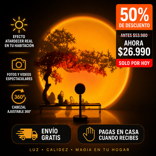 SunsetGlow™ — Lámpara Proyectora Efecto Atardecer 360°