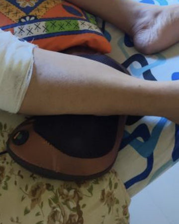 AlivioMax bajo las pantorrillas, en uso