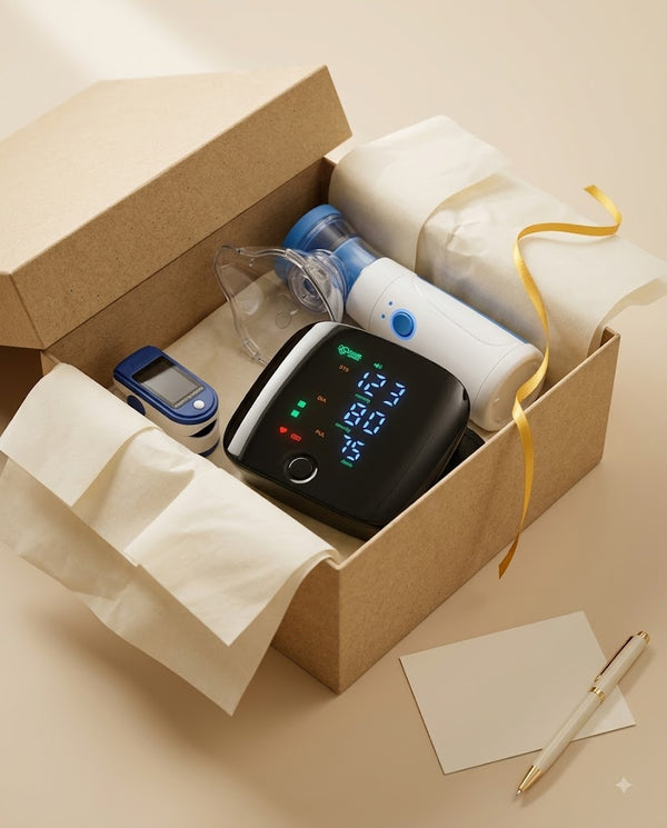 El VitalKit completo dentro de una caja de regalo con cinta dorada